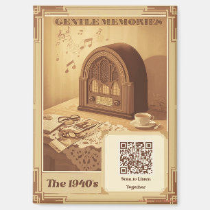 Dementia Memory Magnet with 1940s Music Playlist