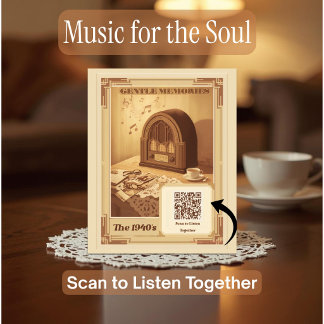 Dementia Memory Plaque with 1940s Music Playlist
