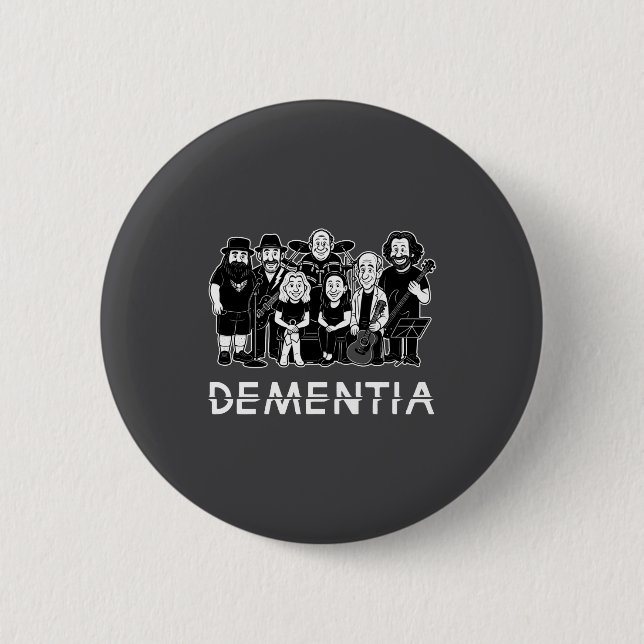 Dementia New Black _1  6 Cm Round Badge (Front)