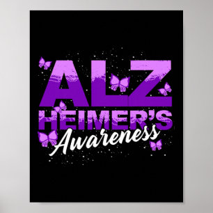 Dementia Purple Ribbon Butterflies Heimerheimers A Poster