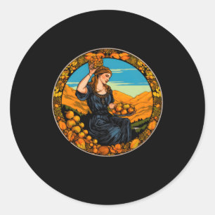 Demeter Greek Goddess Of Harvest Classic Round Sticker