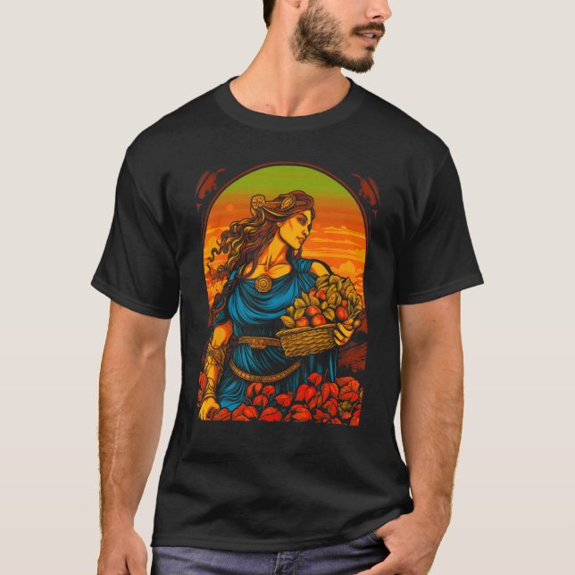 Demeter Greek Mythology Goddess Harvester T-Shirt (Front)