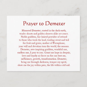 Demeter Keychain Postcard
