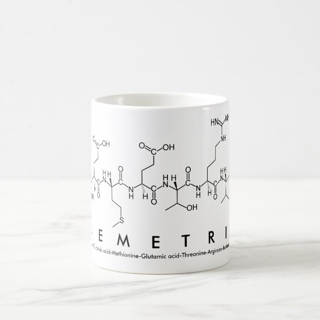 Demetria peptide name mug (Center)