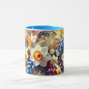 DEMI ` Floral Daffodil ~ Mug