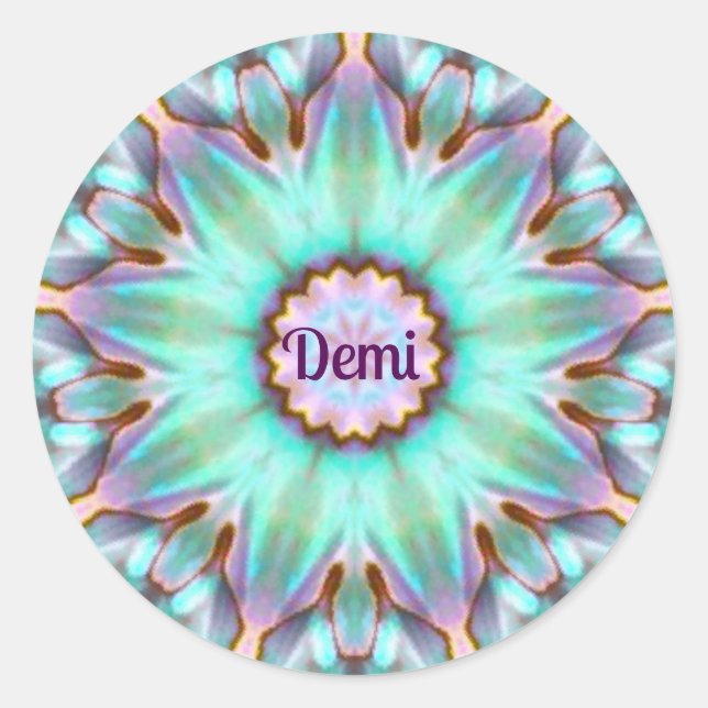 DEMI ~ Personalised Paua Shell Sticker ~ (Front)
