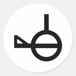 Demiagender Third Gender Gender Symbol Classic Round Sticker