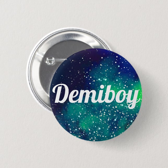 Demiboy Customisable Galaxy Identity 6 Cm Round Badge (Front & Back)