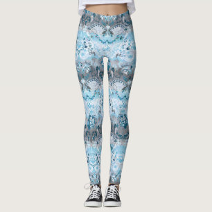 Demiboy Dragon Damask - Stylish Pride Flag Colours Leggings