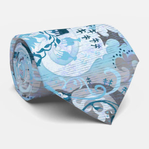 Demiboy Dragon Damask - Stylish Pride Flag Colours Tie