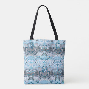 Demiboy Dragon Damask - Stylish Pride Flag Colours Tote Bag