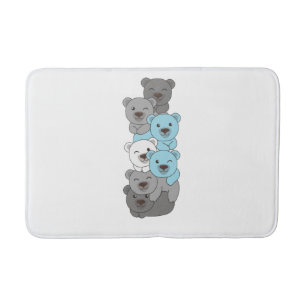 Demiboy Flag Pride Lgbtq Cute Bear Pile Bath Mat