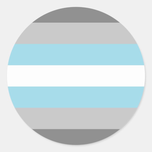 Demiboy Pride Flag Classic Round Sticker (Front)