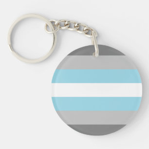 Demiboy Pride Flag Key Ring