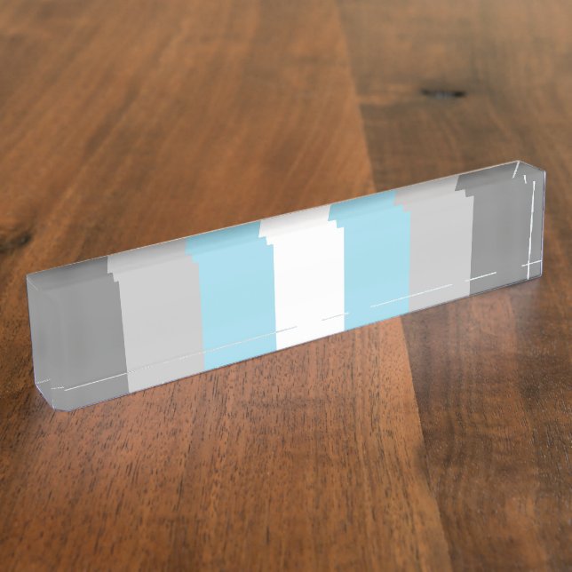 Demiboy Pride Flag Nameplate (Side)