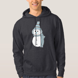 Demiboy Pride Flag Snowman Snowperson Blue Hoodie
