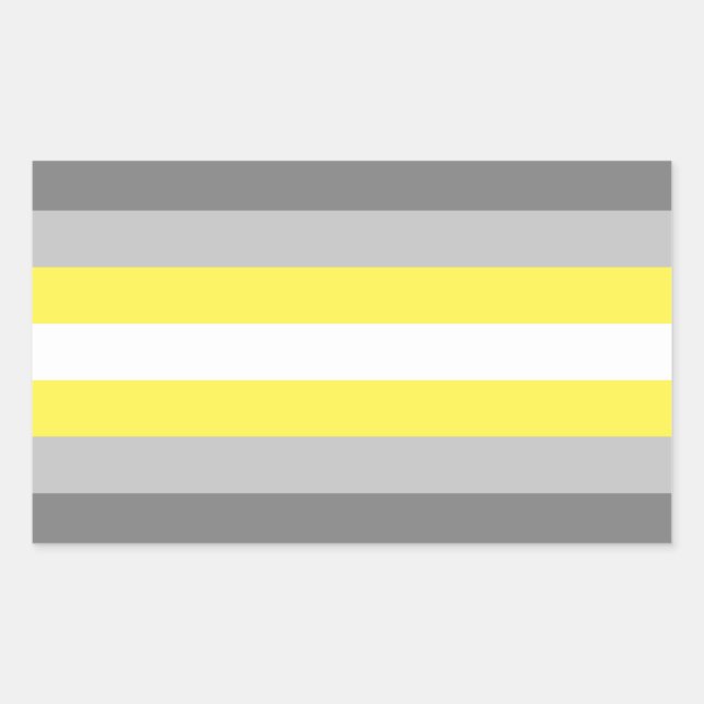 Demigender Pride Rectangular Sticker (Front)
