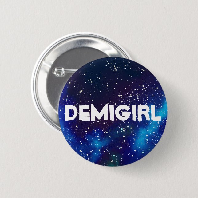 Demigirl Customisable Galaxy Identity 6 Cm Round Badge (Front & Back)