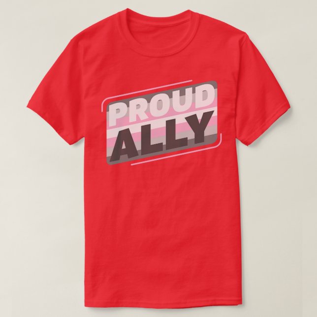 DemiGirl Demisexual Proud Ally LGBT Demigirl Flag T-Shirt (Design Front)
