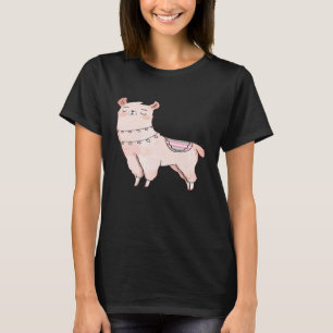 Demigirl Llama Cute Animal Alpaca LGBTQIA Enby Pri T-Shirt