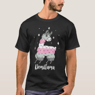 Demigirl Llama Demigirl Pride Lgbt Demigirl Flag D T-Shirt