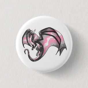 Demigirl Pride Dragon 3 Cm Round Badge