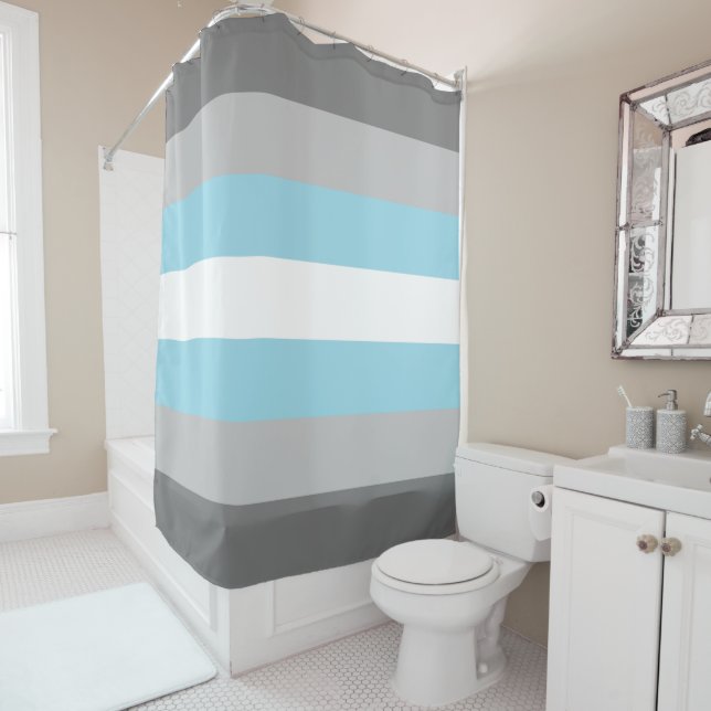 Demiguy Flag Shower Curtain (In Situ)