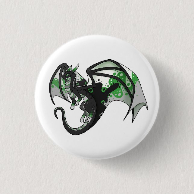 Demiromantic Pride Dragon 3 Cm Round Badge (Front)