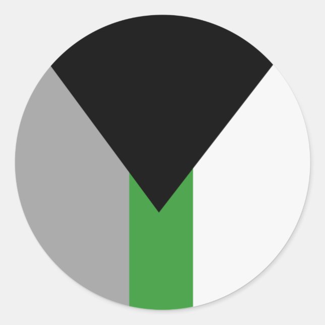 Demiromantic Pride Flag Classic Round Sticker (Front)