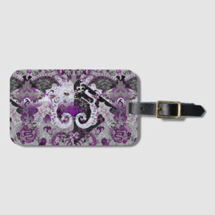 Demisexual Dragon Damask - Pride Flag Colours Luggage Tag