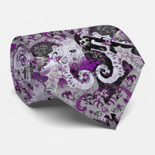 Demisexual Dragon Damask - Pride Flag Colours Tie