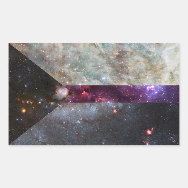 Demisexual nebula flag stickers (Front)