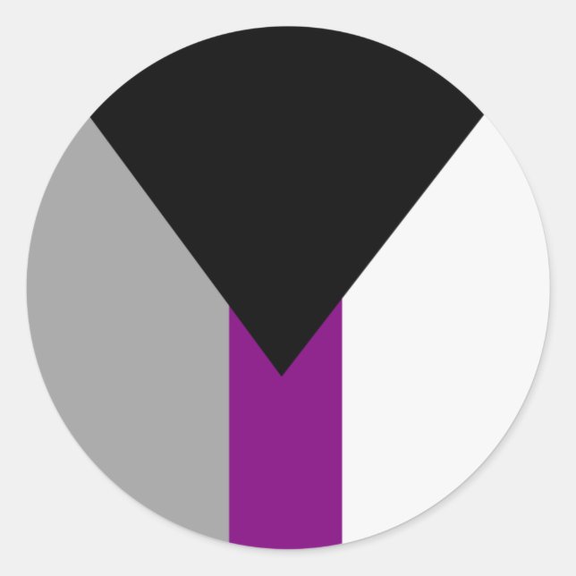 Demisexual Pride Flag Classic Round Sticker (Front)