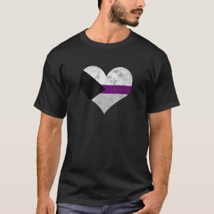 Demisexual Pride Heart Flag Identity LGBT Graphic T-Shirt