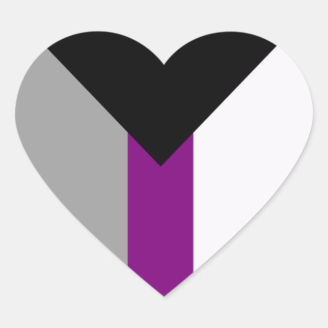 DEMISEXUAL PRIDE HEART STICKER (Front)
