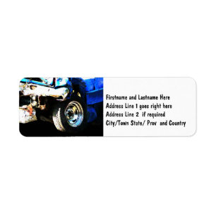 Demo Derby Car Return Address Label