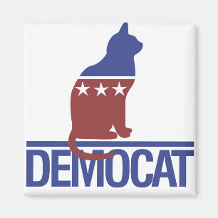 Democat funny cat magnet