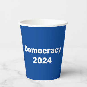 Democracy 2024 Presidential Election Paper Cups