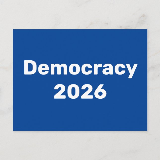 Democracy 2026 Midterm Election Postcard (Front)