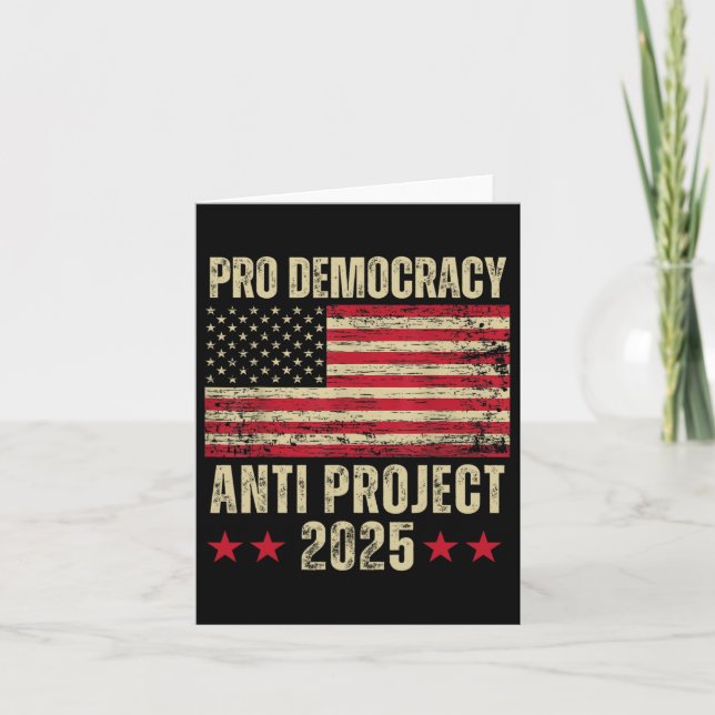 Democracy Anti Project 2025 Stop Project 2025 Anti Card (Front)