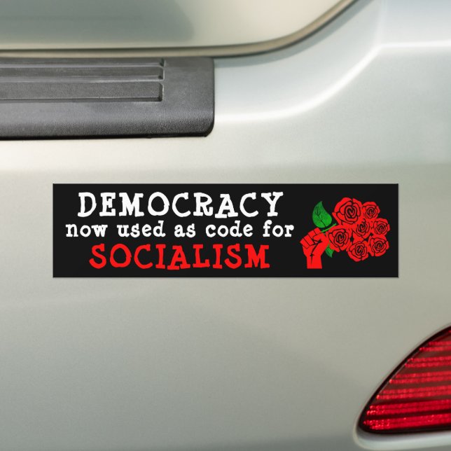 Democracy Bumper Sticker (On Car)