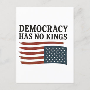Democracy Has No King Anti Trump USA Holiday Postcard