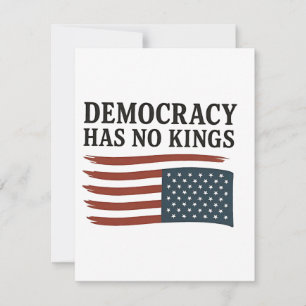 Democracy Has No King Anti Trump USA Invitation