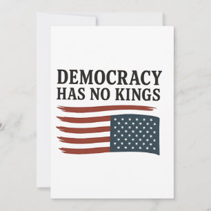Democracy Has No King Anti Trump USA Thank You Card