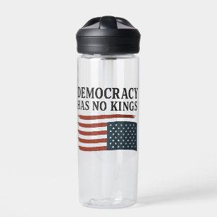 Democracy Has No King Anti Trump USA Water Bottle