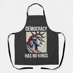 Democracy Has no King Librety Status USA Apron