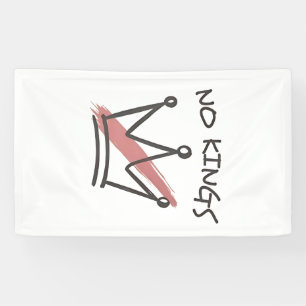Democracy Has no King Librety Status USA  Banner