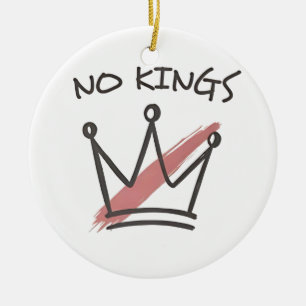 Democracy Has no King Librety Status USA  Ceramic Ornament