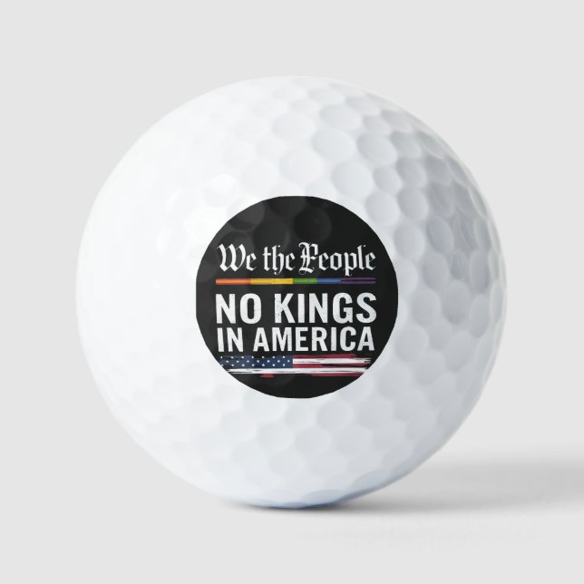 Democracy Has no King Librety Status USA  Golf Balls (Front)