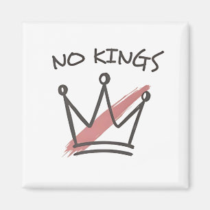 Democracy Has no King Librety Status USA Magnet